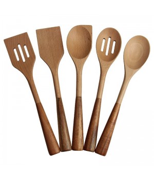 High quality kitchen wares set cooking utensil tools wooden kitchen utensils set