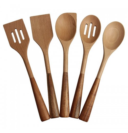 High quality kitchen wares set cooking utensil tools wooden kitchen utensils set