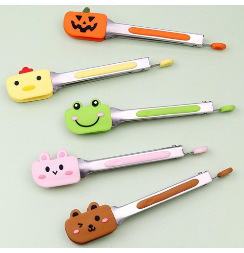 7\" Non-Slip Silicone Food Clip with Latch Utensil Salad and BBQ Tongs stainless steel food tong 7\" Non-Slip Silicone Food Clip with Latch Utensil Salad and BBQ Tongs stainless steel food tong