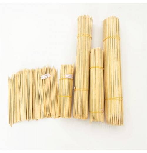 Outdoor Bamboo Cotton Candy Sticks with Precision-Crafted Round Skewers - Ideal for Outdoor Food and Cleaning Use, Packaged in Convenient Reusable Bags