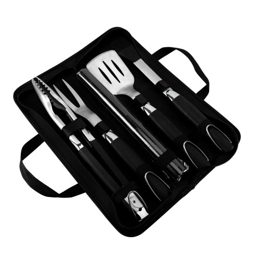 Hot Sale 4pcs Branded BBQ Tool Set Stainless Steel Custom Logo Heat Resistant Accessories Cooking Camping barbecue tools Hot Sale 4pcs Branded BBQ Tool Set Stainless Steel Custom Logo Heat Resistant Accessories Cooking Camping barbecue tools
