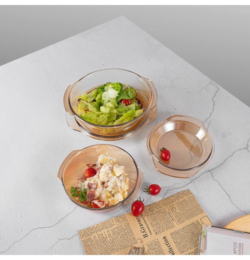 JINGHUANG OEM/ODM Tempered Glass 1.7L Clear heat resistant glass cooking pot with lid handle