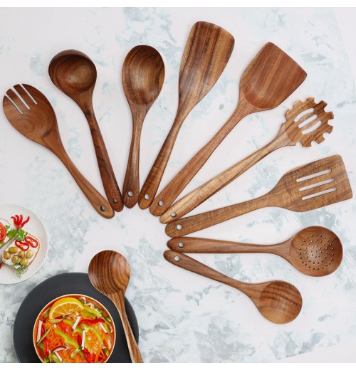 High Quality Modern Design Home Products 9-Piece Kitchen Tools Wooden Utensils Sets High Quality Modern Design Home Products 9-Piece Kitchen Tools Wooden Utensils Sets