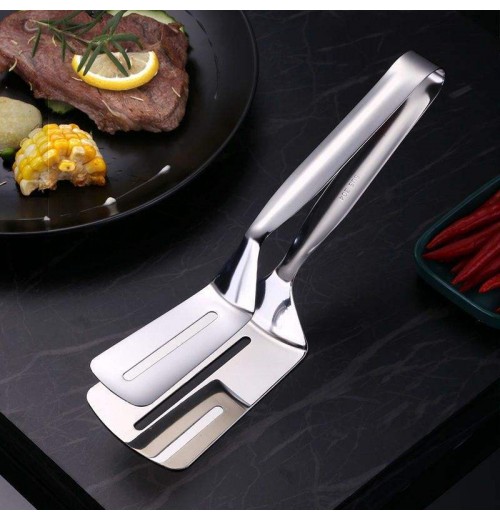 Multifunctional High Grade Stainless Steel Barbecue Clip Fried Shovel BBQ Tong Bread steak Meat Vegetable Clamp Cooking Tool