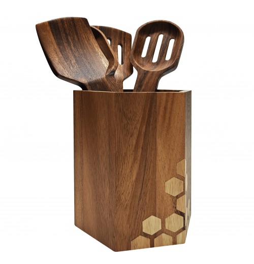 High Quality kitchen tools Acacia Wood Kitchen Cooking Set Wood 4 Piece Utensil With Holder High Quality kitchen tools Acacia Wood Kitchen Cooking Set Wood 4 Piece Utensil With Holder
