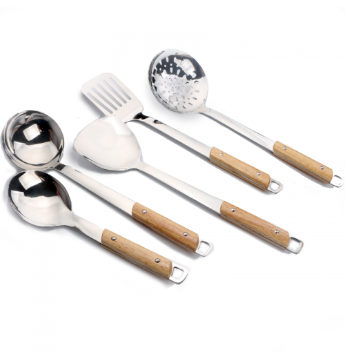 Wooden Handle Cooking Utensils Set Non Stick Stainless Steel Household Utensils For Kitchen Set Wooden Handle Cooking Utensils Set Non Stick Stainless Steel Household Utensils For Kitchen Set