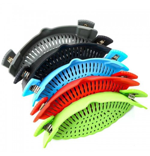 Kitchen Adjustable Colanders Food Bowls Mesh Tea Sink Pasta Pot Pans Clip On Silicone Strainers Kitchen Adjustable Colanders Food Bowls Mesh Tea Sink Pasta Pot Pans Clip On Silicone Strainers