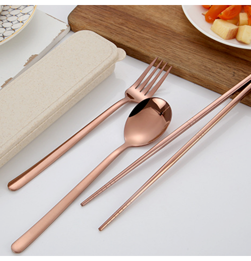 2023 Top Seller Factory Metal Travel Cutlery Set Reusable Portable Spoon & Fork for Camping with Plastic Travel Case 2023 Top Seller Factory Metal Travel Cutlery Set Reusable Portable Spoon & Fork for Camping with Plastic Travel Case