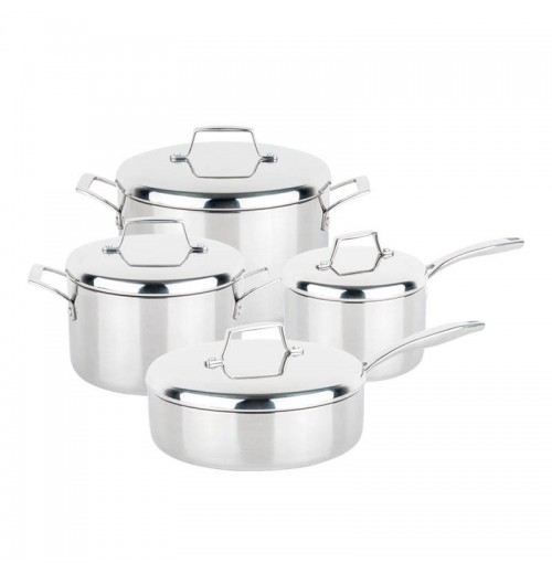 Wholesale High Quality Non Stick Soup & Stock Pots Sauce Pan Casserole Triply Stainless Steel 8 Pieces Cookware Sets With Lid Wholesale High Quality Non Stick Soup & Stock Pots Sauce Pan Casserole Triply Stainless Steel 8 Pieces Cookware Sets With Lid