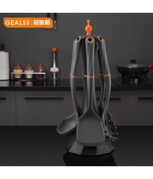 Kitchen gadget Set 7 Pieces Silicone Cooking Utensils Set Heat Resistant Kitchenware Set, Nonstick Cookware