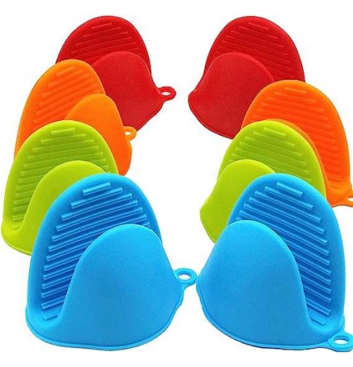 Kitchen Gadgets Silicone Oven Mitts Silicone Potholders Hand Clip Opp Bag Free Samples Printed Silicone Pot Holders 100pcs