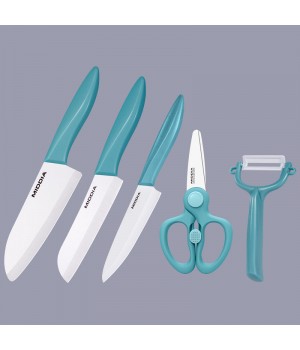 MIDDIA 5 Pcs Kitchen Knife Set With Multifunctional Chef Knife, Paring Knife, Peeler